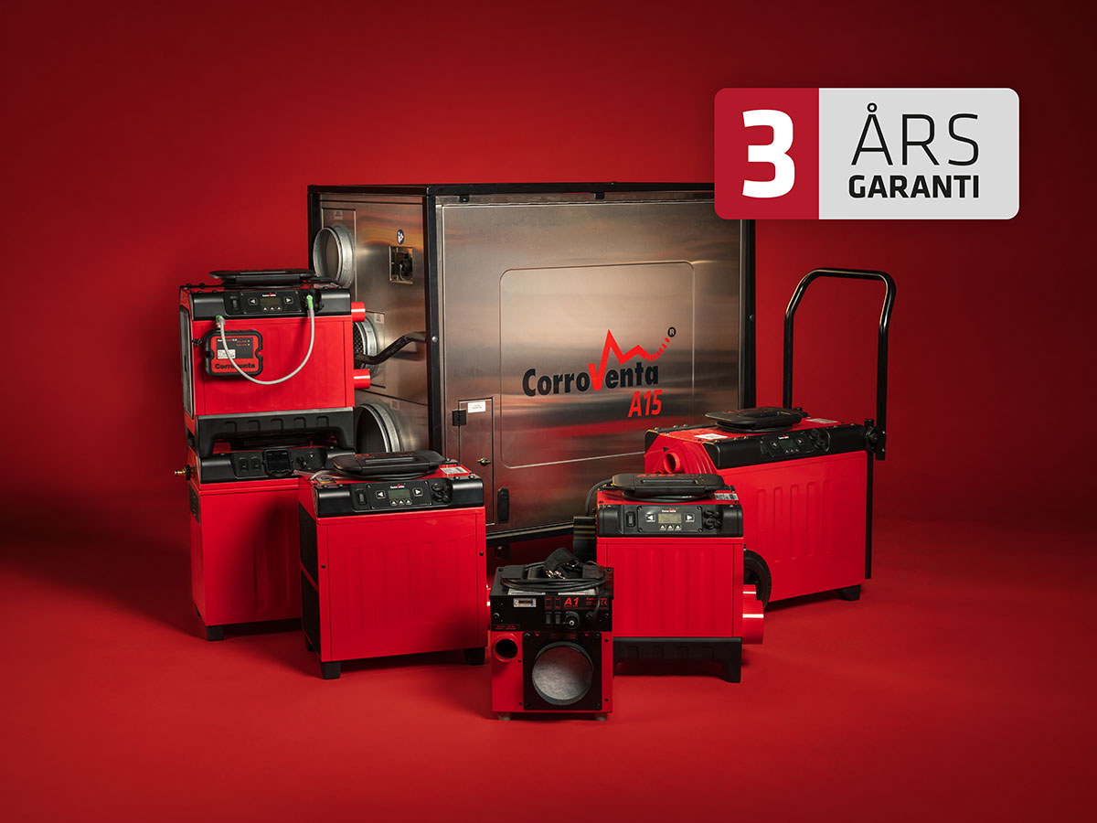 Corroventa 3 års garanti